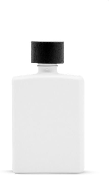 Botella Pocket de 100 ml en vidrio blanco mate