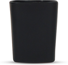 Vaso tequilero de 2 oz en acabado negro mate