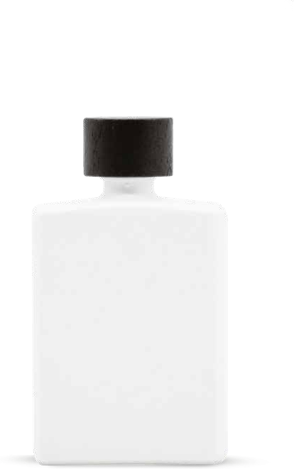 Botella Pocket en vidrio blanco mate