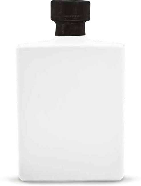 Botella Medium en vidrio blanco mate