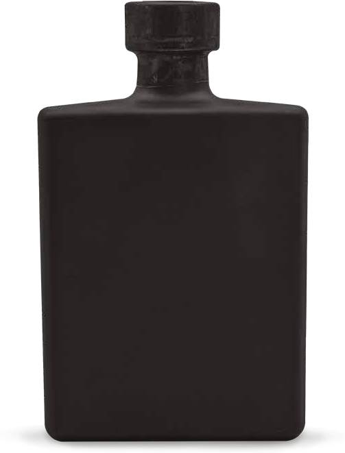 Botella Medium en vidrio negro mate