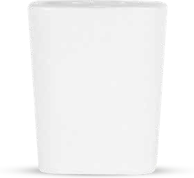 Vaso tequilero en acabado blanco mate