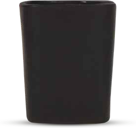 Vaso tequilero en acabado negro mate